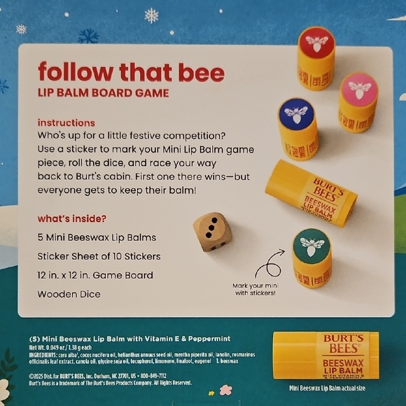 Burt's Bees Follow That Bee Lip Balm Board Game - Picture 5 of 5